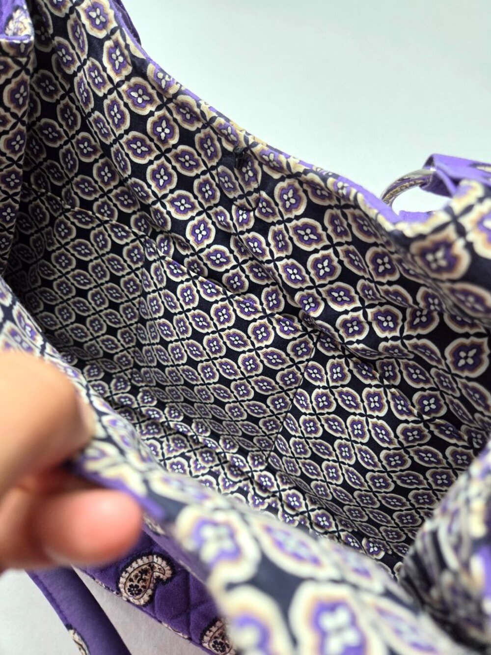 Vera Bradley Simply Violet Purple Punch Paisley hobo bag purse - Picture 10 of 12